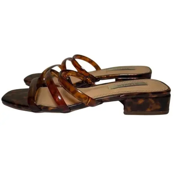 Steven New York Hades Sandal in Tortoise Slide Mini Heel Shoe Women's Size 5.5 - Picture 10 of 13